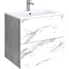Тумба с раковиной Onika Марбл 65, подвесная, мрамор, камень бетонный