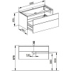 Тумба под раковину Keuco Royal Reflex 100 34070140000 трюфель