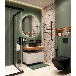 Мебель для ванной STWORKI Ольборг 80 столешница дуб французский, без отверстий, с тумбой 80