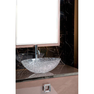 Тумба с раковиной Armadi Art Lucido 100 лиловая, раковина 813, ножки хром