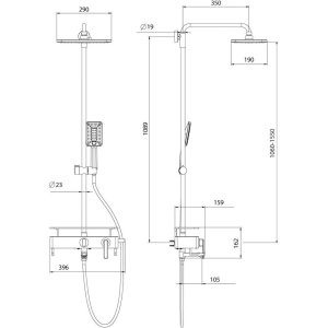 Душевая стойка Lemark Mista LM6462WG