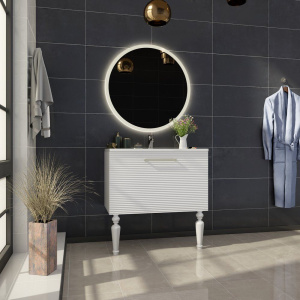 Тумба с раковиной Sanvit Эмми 3Д 80 белая