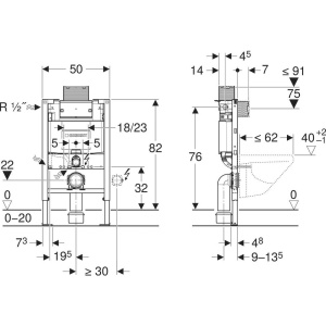 Система инсталляции для унитазов Geberit Omega 12 111.003.00.1