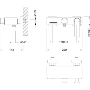 Купить Смеситель для ванны с душем Timo Torne 4314/02Y в Москве с доставкой Смеситель для ванны с душем Timo Torne 4314/02Y