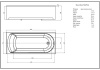 Акриловая прямоугольная ванна Aquatek Eco-Friendly Ника 150х75 без фронтального экрана, без гидромассажа, без опоры(каркаса)