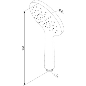 Купить Душевая лейка Damixa Jupiter 977020300 черная в Москве с доставкой Душевая лейка Damixa Jupiter 977020300 черная