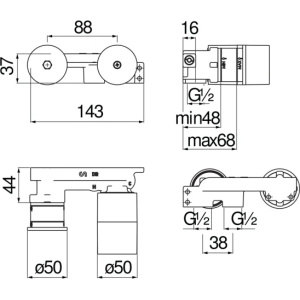 Скрытая часть Nobili Rubinetterie WE00198 для смесителя