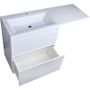 Тумба с раковиной Style Line Даллас 140 Люкс Plus L напольная, 2 ящика, эмаль