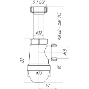 Купить Сифон для мойки АНИ пласт C0120 в Москве с доставкой Сифон для мойки АНИ пласт C0120
