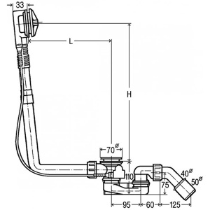 Купить Слив-перелив для ванны Viega Multiplex 111069 удлиненный в Москве с доставкой Слив-перелив для ванны Viega Multiplex 111069 удлиненный