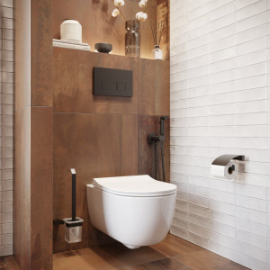 Унитаз подвесной BOCCHI V-Tondo 1416-001-0129 белый глянцевый, тонкая крышка с микролифтом