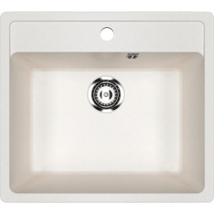 Комплект Мойка кухонная Ulgran U-104 -341 ультра-белая + Смеситель U-007 -341 молочный