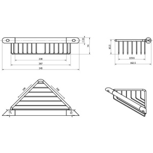 Поручень Black&White Swan SN-2155 с полкой