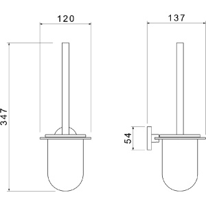 Ёршик для унитаза Aquatek Оберон AQ4210BG шлифованное золото