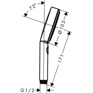 Купить Душевая лейка Hansgrohe Pulsify Relaxation 105 3jet 24110670 матовый черный в Москве с доставкой Душевая лейка Hansgrohe Pulsify Relaxation 105 3jet 24110670 матовый черный