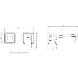 Смеситель для раковины E.C.A. Tiera 102167605EX-KK хром