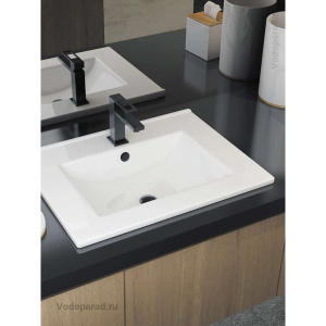 Раковина мебельная Sanita Luxe Quadro 90 WB.FN/Quadro/90-C/WHT.G/S1 белая
