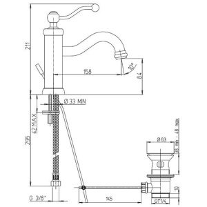 Смеситель для раковины Paini Duomo 88OP211
