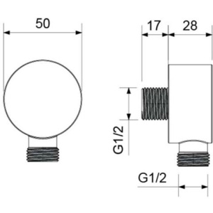 Шланговое подключение Aquatek AQ2457CR хром