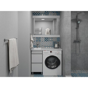 Тумба с раковиной Stella Polar Мадлен 100 под стиральную машину L
