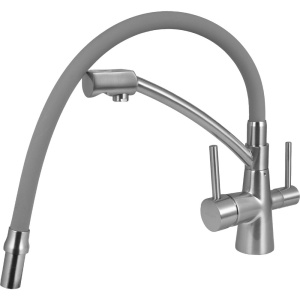 Смеситель для кухни Wisent W4855A-9 сатин, серый