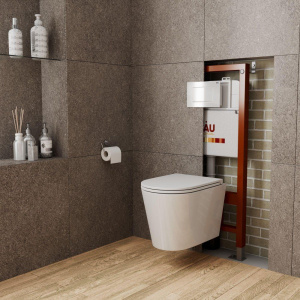 Унитаз подвесной Bauedge Bau Nimb Hurricane-2 безободковый, с микролифтом, белый