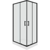 Душевой уголок Parly ZQ121B 120x80, с поддоном, профиль черный, стекло прозрачное