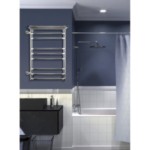 Купить Полотенцесушитель водяной Indigo Brace LBCW80-50PL-б/п-60 с полкой, серебристый в Москве с доставкой Полотенцесушитель водяной Indigo Brace LBCW80-50PL-б/п-60 с полкой, серебристый