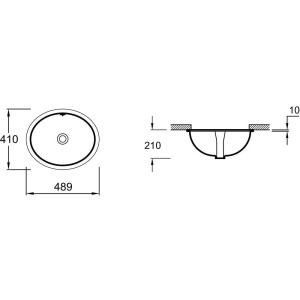 Купить Раковина Jacob Delafon Caxton E2210-0 встраиваемая снизу в Москве с доставкой Раковина Jacob Delafon Caxton E2210-0 встраиваемая снизу