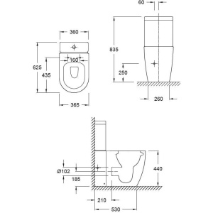 Купить Чаша напольного унитаза Jacob Delafon Soprano UJAK102-0 безободковая в Москве с доставкой Чаша напольного унитаза Jacob Delafon Soprano UJAK102-0 безободковая