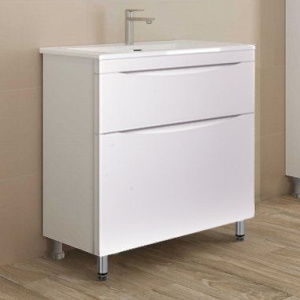 Купить Мебель для ванной Style Line Бергамо Мини 60 Люкс Plus напольная, антискрейтч белая в Москве с доставкой Мебель для ванной Style Line Бергамо Мини 60 Люкс Plus напольная, антискрейтч белая