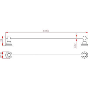 Полотенцедержатель Sapho Diamond 1318-09 бронза