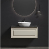 Тумба с раковиной Sancos Very 100 см, beige soft, столешница черный мрамор, раковина CN5005