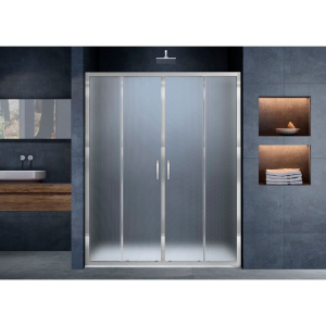 Душевая дверь в нишу Vincea Alpha VDS-3AL2160MT 160 см, стекло текстурное, хром