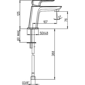 Смеситель для раковины Paini Nove 09YO205 черный