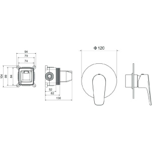 Смеситель для душа Aquatek Бетта AQ1166CR хром