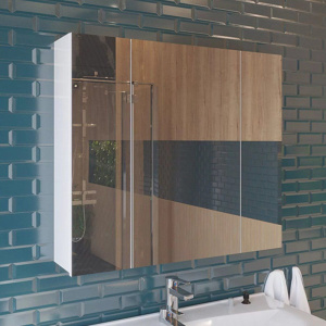 Зеркало-шкаф SanStar 80 универсальное, белое