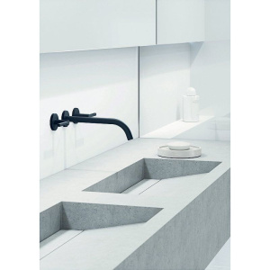 Смеситель для раковины Kludi Nova Fonte 201463915 черный, С ВНУТРЕННЕЙ ЧАСТЬЮ