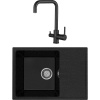 Комплект Мойка кухонная Practik PR-M 600-004 черный оникс + Смеситель BELZ B76802-7 черный