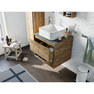 Купить Мебель для ванной STWORKI Карлстад 60 дуб рустикальный, роверелла, с отверстием под смеситель в столешнице в Москве с доставкой Мебель для ванной STWORKI Карлстад 60 дуб рустикальный, роверелла, с отверстием под смеситель в столешнице