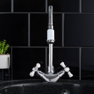 Купить Смеситель для кухни РМС SL92W SL92W-279F хром, белый в Москве с доставкой Смеситель для кухни РМС SL92W SL92W-279F хром, белый