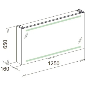 Зеркальный шкаф Keuco Edition 300 125 30202171201 хром