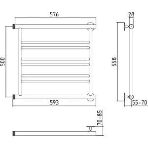Полотенцесушитель водяной Стилье Минор 50x60 П