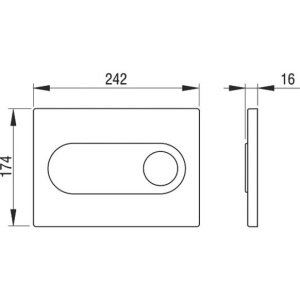 Кнопка смыва Pestan Fluenta Onyx 40006363 белая