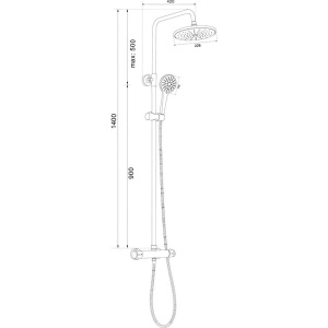 Душевая стойка Olive'S Termo 34291TM хром