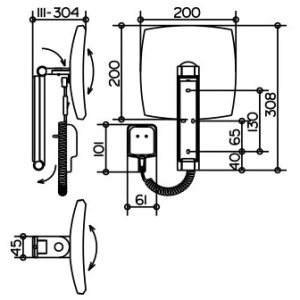 Косметическое зеркало Keuco iLook_ move 17613019001 хром
