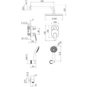 Душевая система Lemark Linara LM0429C хром