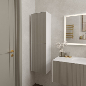 Купить Шкаф-пенал STWORKI Олланд 40, бежево-серый в Москве с доставкой Шкаф-пенал STWORKI Олланд 40, бежево-серый