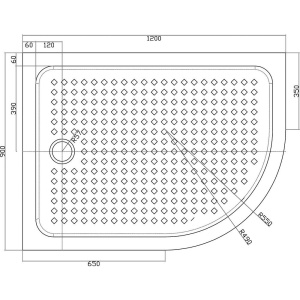 Поддон для душа Cezares Tray TRAY-A-RH-120/90-550-15-W-L R120х90 L, с сифоном