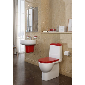 Купить Унитаз-компакт Sanita luxe Best Color Red с микролифтом в Москве с доставкой Унитаз-компакт Sanita luxe Best Color Red с микролифтом